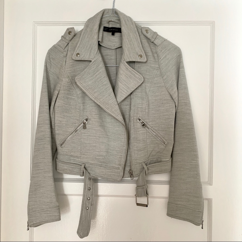 Zara Grey Moto Jacket - sz S